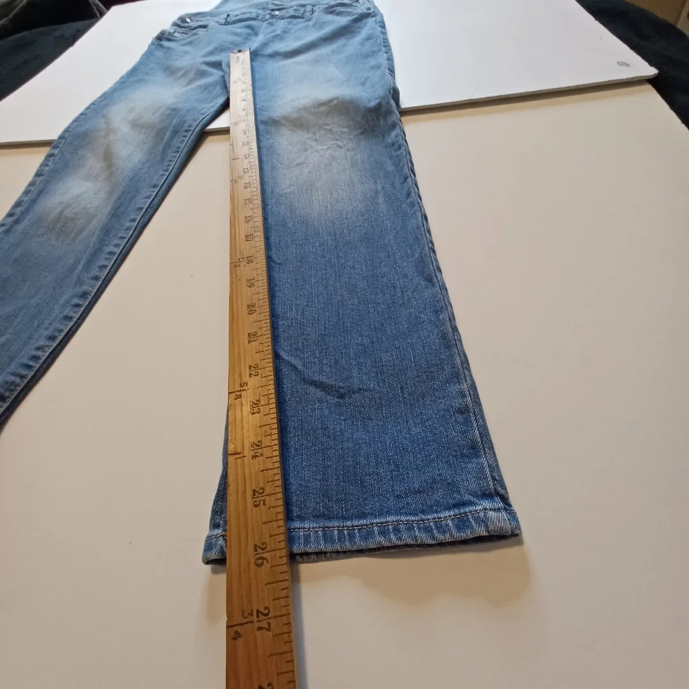 Oshkosh B'Gosh Girls Vestbak Button Front Denim Overalls Sz 12